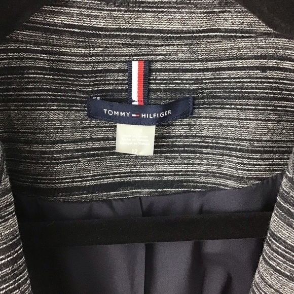Tommy Hilfiger stretch fitted polyester blend blazer with elbow patches. Sz 12 - Picture 11 of 15